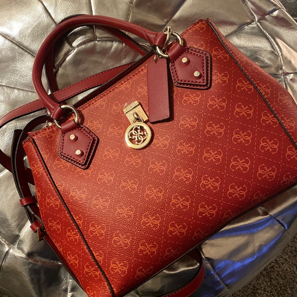 Guess Logo Satchel Handbag